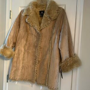 FUDA Studio Faux Fur and Faux Leather Jacket